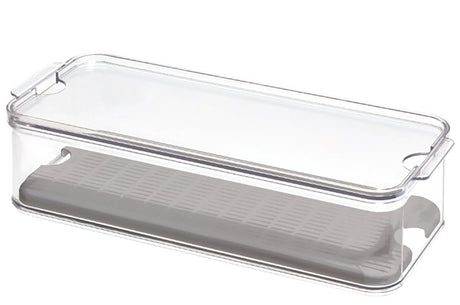 iDESIGN Crisp Produce 71343 Fridge Bin, 15.72 in L, 6.32 in W, 3.76 in H, Plastic, Clear, Pack of 6