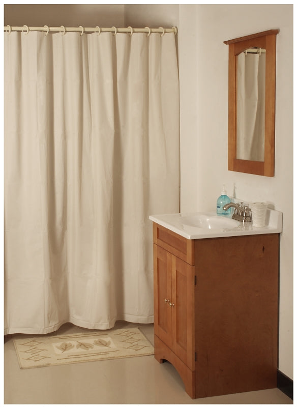 Simple Spaces SD-MCP01-W3L Shower Curtain, Vinyl, White, White