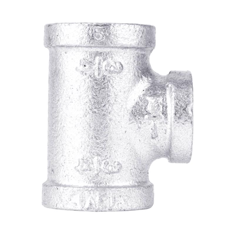 STZ Industries 3/4 in. FIP each X 3/4 in. D FIP 1/2 in. D FIP Galvanized Malleable Iron Tee, Pack of 5