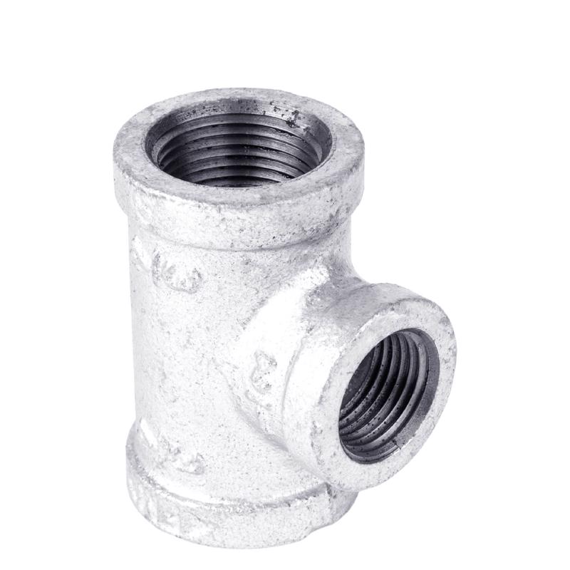STZ Industries 3/4 in. FIP each X 3/4 in. D FIP 1/2 in. D FIP Galvanized Malleable Iron Tee, Pack of 5