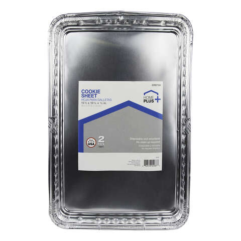 Home Plus Durable Foil 10-3/4 in. W X 15-1/2 in. L Cookie Sheet Silver 2 pk, Pack of 12