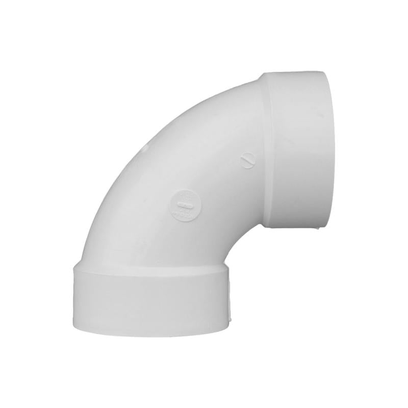 Charlotte Pipe Schedule 40 6 in. Hub X 6 in. D Hub PVC Elbow 1 pk