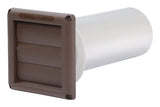 Ace 4 in. W X 6 in. L Brown Plastic Dryer Vent Hood, Pack of 6
