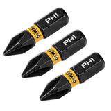 DEWALT FlexTorq DWAF1PH1IR3 Impact Screwdriver Bit, #1 Drive, Phillips Drive, 1/4 in Shank, Hex Shank, 1 in L, Steel