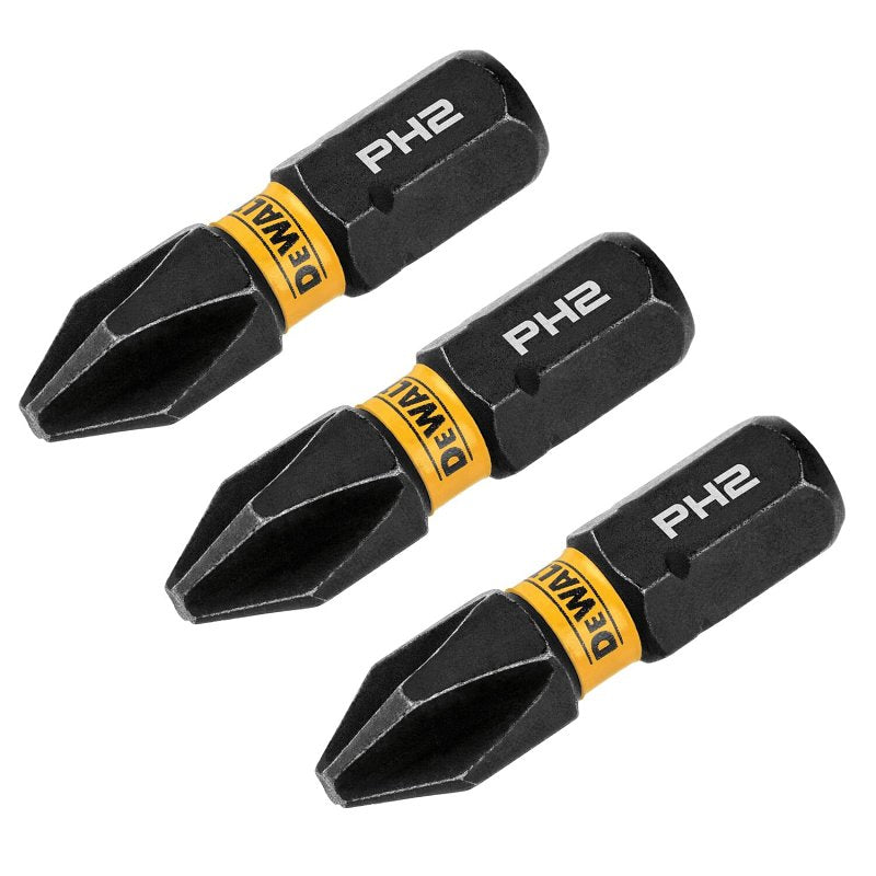 DEWALT FlexTorq DWAF1PH2IR3 Impact Screwdriver Bit, #2 Drive, Phillips Drive, 1/4 in Shank, Hex Shank, 1 in L, Steel