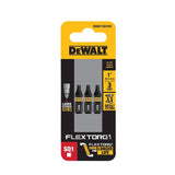 DEWALT FlexTorq DWAF1SQ1IR3 Impact Screwdriver Bit, #1 Drive, Square Drive, 1/4 in Shank, Hex Shank, 1 in L, Steel