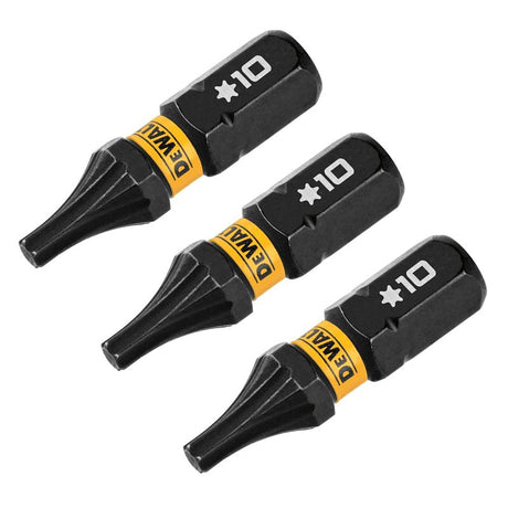 DEWALT FlexTorq DWAF1TX10IR3 Screwdriver Bit, T10 Drive, Torx Drive, 1/4 in Shank, Hex Shank, 1 in L, Steel