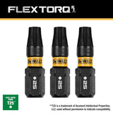 DEWALT FlexTorq DWAF1TX25IR3 Screwdriver Bit, T25 Drive, Torx Drive, 1/4 in Shank, Hex Shank, 1 in L, Steel