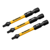 DEWALT FlexTorq DWAF2SQ2IR3 Screwdriver Bit, #2 Drive, Square Drive, 1/4 in Shank, Hex Shank, 2-1/4 in L, HSS
