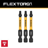 DEWALT FLEXTORQ DWAF2SQ3IR3 Impact Screwdriving Bit, #3 Drive, Square Drive, 1/4 in Shank, Hex Shank, 2-1/4 in L