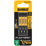 DEWALT FlexTorq DWAF2TX40IR3 Impact Screwdriver Bit, T40 Drive, Torx Drive, 1/4 in Shank, Hex Shank, 2-1/4 in L, Steel