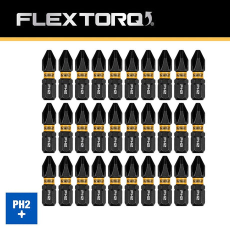 DEWALT IMPACT READY Series DWA1PH2IR30 Screwdriver Bit Set with Toughcase+ System, 30-Piece, Steel