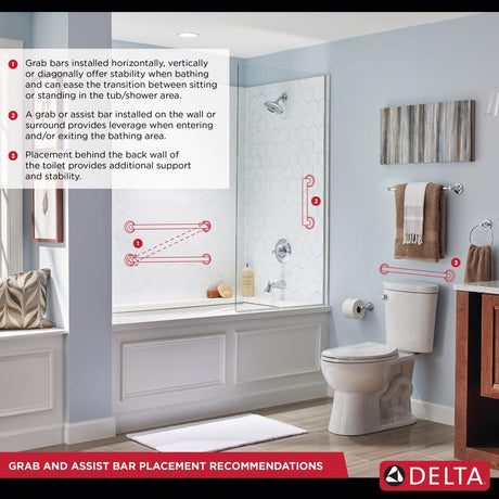 Delta 10.63 in. L Stainless Steel Grab Bar