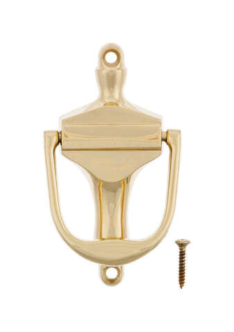 Ace 4 in. L Brass Door Knocker