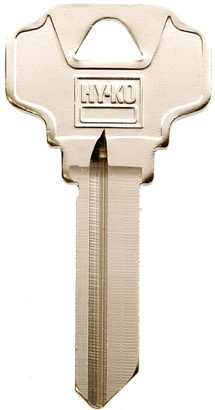 Hy-Ko 11010SC4D Key Blank, Brass, Nickel, For: Schlage Cabinet, House Locks and Padlocks, SC4D Key Number, Pack of 10