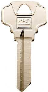Hy-Ko 11010SC4D Key Blank, Brass, Nickel, For: Schlage Cabinet, House Locks and Padlocks, SC4D Key Number, Pack of 10