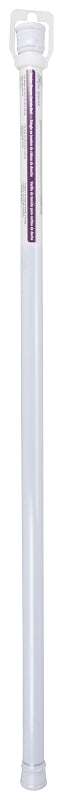 Simple Spaces SD-SR36-W3L Shower Curtain Rod, 7-1/2 lb, 36 to 63 in L Adjustable, 1 in Dia Rod, Steel, Powder-Coated