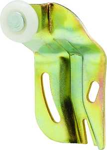 Prime-Line N 6509 Roller Assembly, 3/4 in Dia Roller, 1/4 in W Roller, Nylon, Brown, 1-Roller, 50 lb, Side