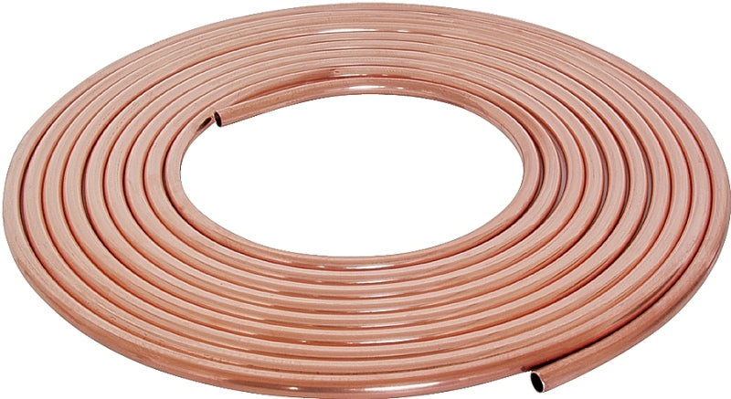 Streamline 3/8X60L Copper Tubing, 1/2 in OD, 3/8 in, 60 ft L, Soft, Type L, Coil