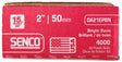 Senco DA21EPBN Series Finish Nail, Glue Collation, 2 in L, 15 ga, Steel, Bright Basic, Brad Head, Smooth Shank