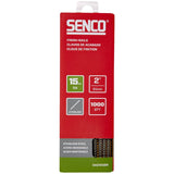 Senco DA21EGBR Finish Strip Nail, 2 in L, 15 ga, Stainless Steel, Sencote, Brad Head