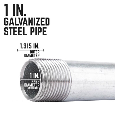STZ Industries 1 in. MIP each X 1 in. D MIP Galvanized Steel Close Nipple, Pack of 5