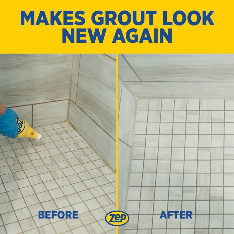 Zep ZU104632 Grout Cleaner and Whitener, 1 qt, Liquid, Characteristic, Light Yellow