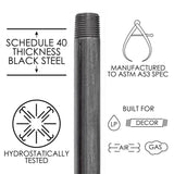 STZ Industries 1/4 in. MIP each X 1/4 in. D MIP Black Steel Close Nipple, Pack of 5