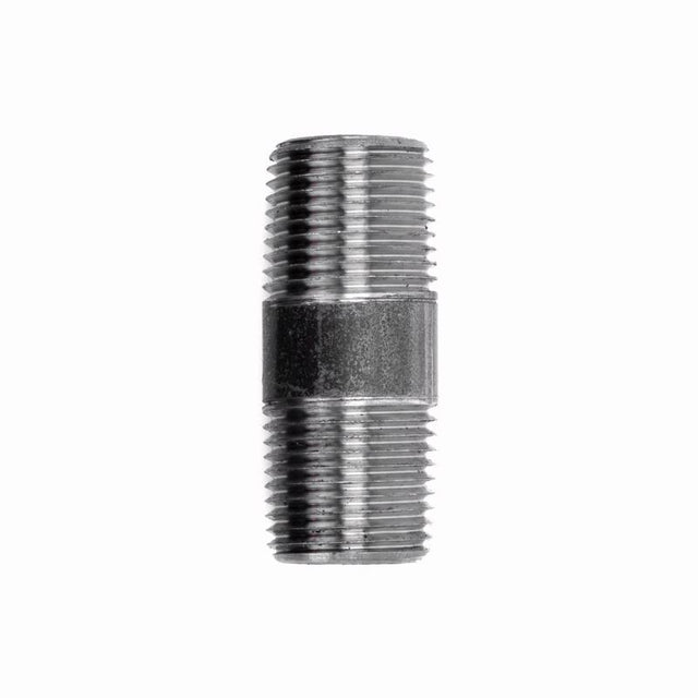 STZ Industries 1/4 in. MIP each X 1/4 in. D MIP Black Steel 2 in. L Nipple, Pack of 5