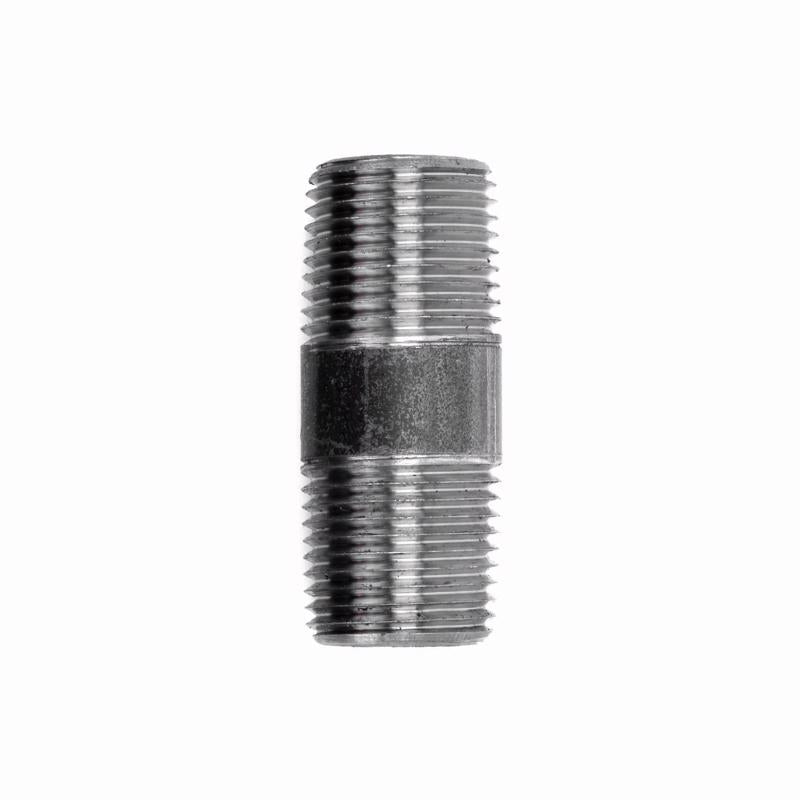 STZ Industries 1/4 in. MIP each X 1/4 in. D MIP Black Steel 2 in. L Nipple, Pack of 5