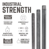 STZ Industries 3/8 in. MIP each X 3/8 in. D MIP Black Steel Close Nipple, Pack of 5