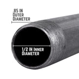 STZ Industries 1/2 in. MIP each X 1/2 in. D MIP Black Steel Close Nipple, Pack of 5