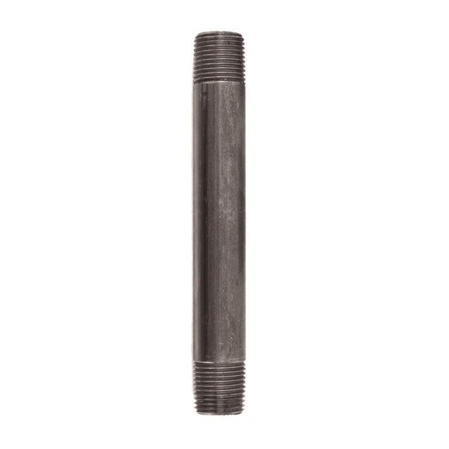STZ Industries 1/2 in. MIP each X 1/2 in. D MIP Black Steel 6 in. L Nipple, Pack of 5