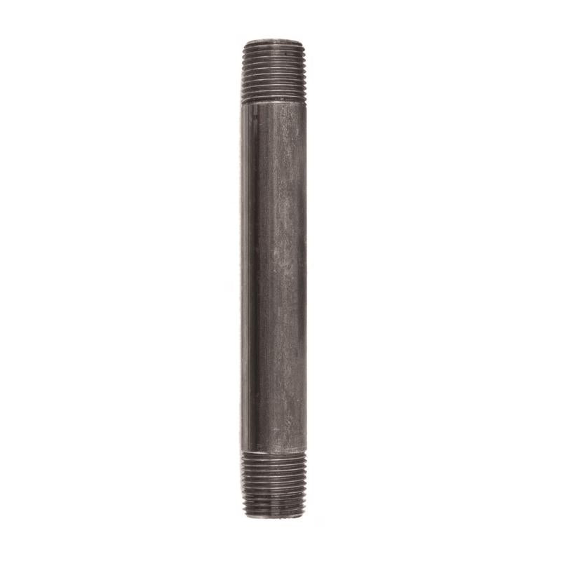 STZ Industries 1/2 in. MIP each X 1/2 in. D MIP Black Steel 6 in. L Nipple, Pack of 5