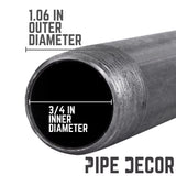 STZ Industries 3/4 in. MIP each X 3/4 in. D MIP Black Steel 3-1/2 in. L Nipple, Pack of 5