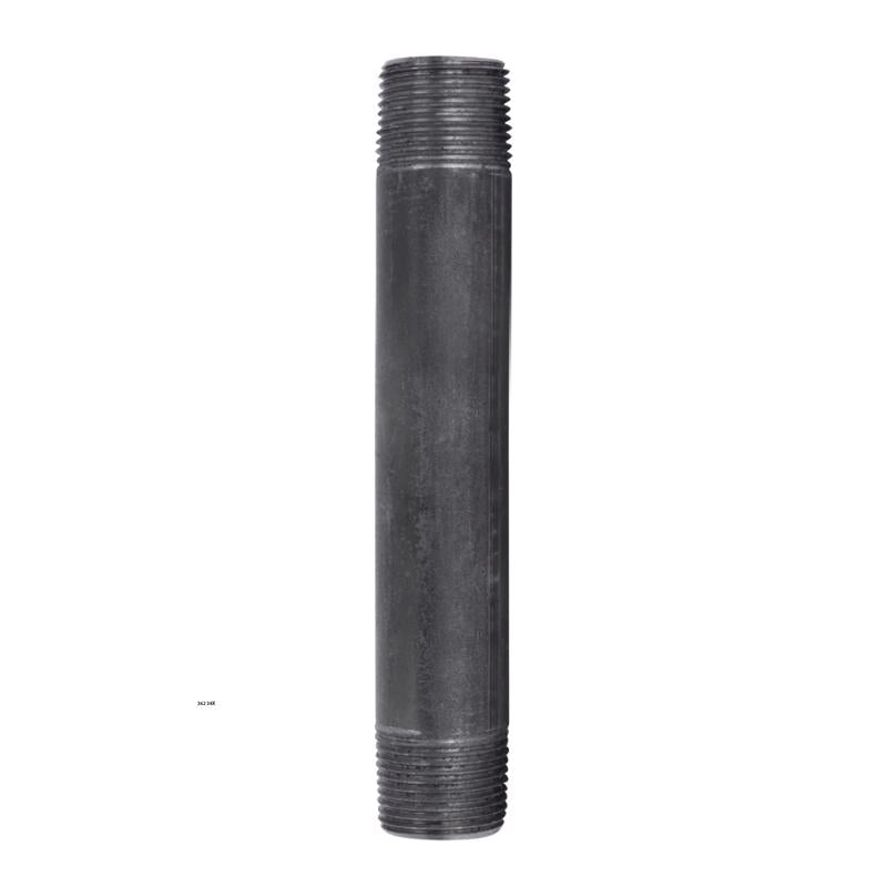 STZ Industries 3/4 in. MIP each X 3/4 in. D MIP Black Steel 6 in. L Nipple, Pack of 5