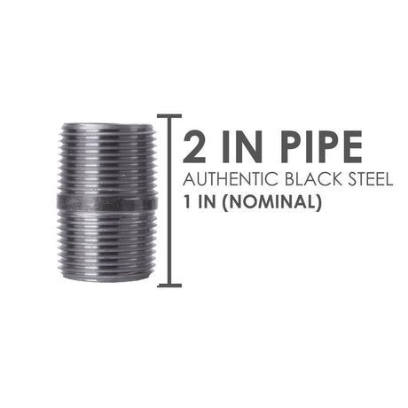 STZ Industries 1 in. MIP each X 1 in. D MIP Black Steel 2 in. L Nipple, Pack of 5