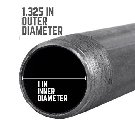 STZ Industries 1 in. MIP each X 1 in. D MIP Black Steel 2-1/2 in. L Nipple, Pack of 5