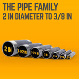 STZ Industries 1-1/4 in. MIP each X 1-1/4 in. D MIP Black Steel 5 in. L Nipple
