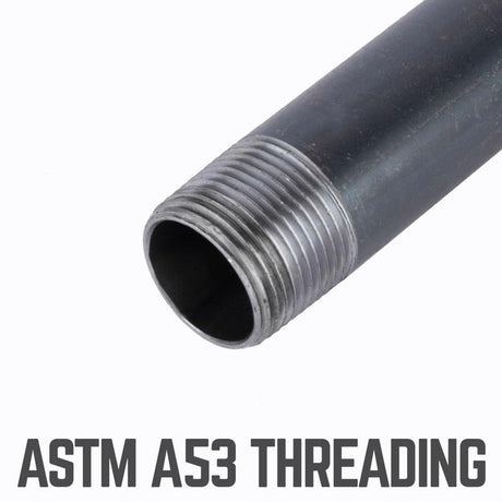 STZ Industries 2 in. MIP each X 2 in. D MIP Black Steel 3 in. L Nipple