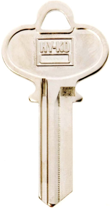 Hy-Ko 11010DE5 Key Blank, Brass, Nickel, For: Dexter Cabinet, House Locks and Padlocks, DE5 Key Number, Pack of 10
