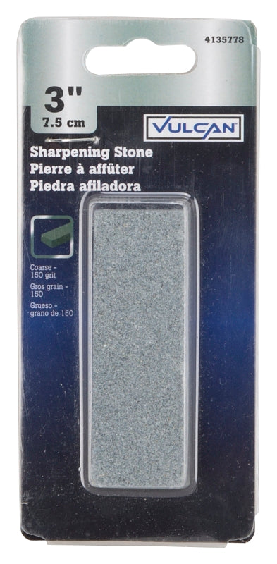 Vulcan RC076-2 Sharpening Stone, 3 in L, 1 in W, 3/8 in Thick, 150 Grit, Coarse, Aluminum Oxide Abrasive