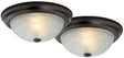 Boston Harbor F51WH02-1006-ORB Flush Mount Ceiling Fixture, 120 V, 60 W, A19 or CFL Lamp, Bronze Fixture, Pack of 2