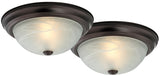 Boston Harbor F51WH02-1006-ORB Flush Mount Ceiling Fixture, 120 V, 60 W, A19 or CFL Lamp, Bronze Fixture, Pack of 2