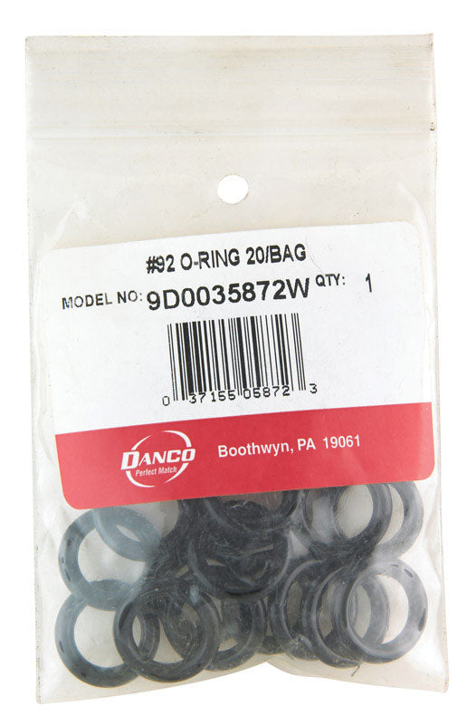 Danco 3/4 in. D X 1/2 in. D #92 Rubber O-Ring 20 pk