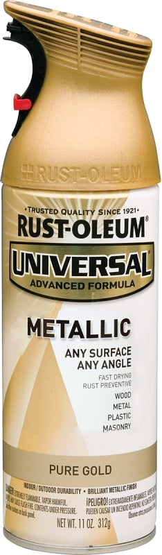 Rust-Oleum 245221 Spray Paint, Metallic, Pure Gold, 11 oz Can