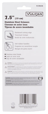 Vulcan JL-SR-07 Scissors, 7-1/2 in OAL, 2-1/4 in L Cut, Stainless Steel Blade, Blue/Gray Handle