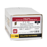 ProFIT 629271 Framing Nail, 3 in L, 11 ga, Stainless Steel, Brite, Offset Round Head, Smooth Shank