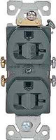 Eaton Wiring Devices 877B-BOX Duplex Receptacle, 2 -Pole, 20 A, 125 V, Side Wiring, Brown