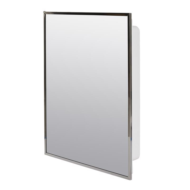 Zenna Home 20-1/8 in. H X 16-1/8 in. W X 3.25 in. D Rectangle Medicine Cabinet